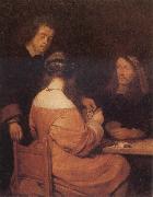 TERBORCH, Gerard The Card-Playes china oil painting artist